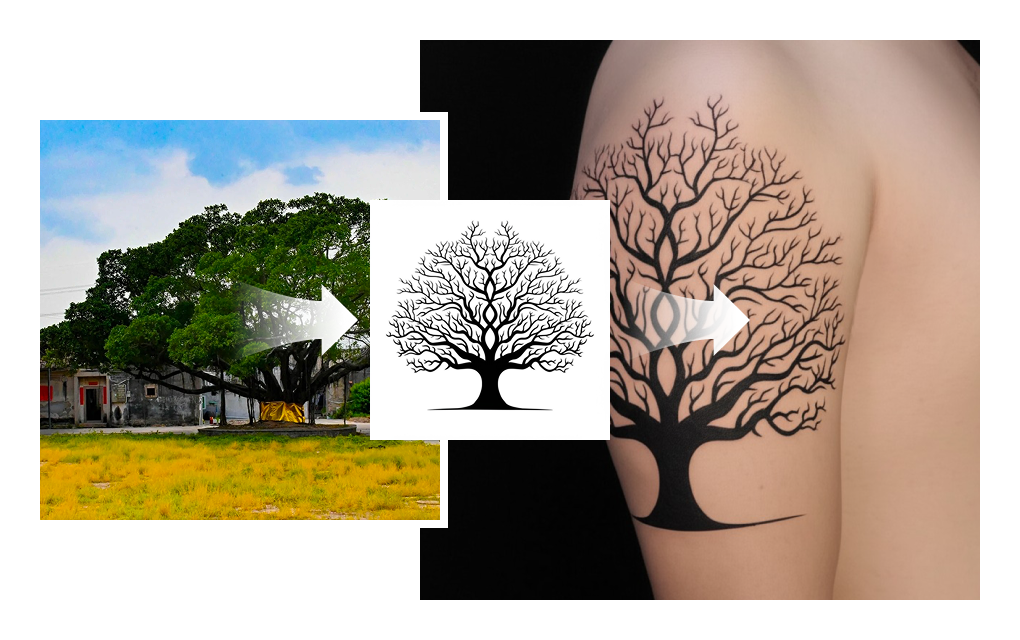 The banyan tree in grandmother's yard, guardian of childhood memories